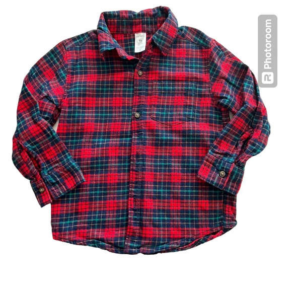 Carter’s plaid boys button down shirt - Picture 1 of 4